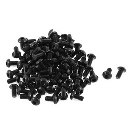 uxcell M3x6mm Thread Button Head Hex Socket Cap Screw Bolt 100pcs