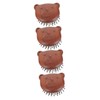 TOVINANNA 4pcs Multi-function Wooden Scalp Massage Comb Bear Shaped Hair