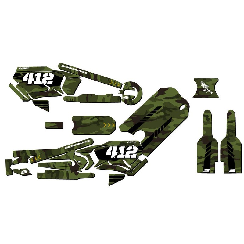 12eDRIVE Apache Green Senge Graphics Kit Compatible with Stacyc