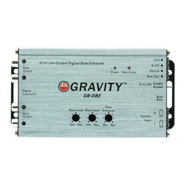 Gravity GR-DBE 2-Channel Premium Line-Out Converter with Digital Bass Enchancer with Knob/Dual Amplifier / 9.5 Volt Pre-Amp Outs/Level Matching Controls