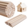 JIAYUET 100 PCS 300 x 6 x 6mm Square Wood
