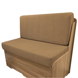 Dulepax RV Dinette Cushion Covers, Replacement Camper Cushions Cover, Camel Stretchable Fabric RV Dinette Seat Covers, Cushion Slipcovers for Trailer Including 1 Backrest Cover & 1 Bench Cover