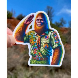 Handmade 2" Bigfoot Scout Sticker, Decal, Boy, Scout, Eagle, Scout, Badge, Troop, Nature