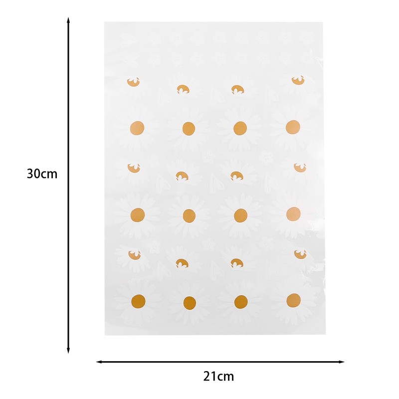 Sarini 2pcs Daisy Stickers Bicycle Daisy Stickers Waterproof Frame Stickers