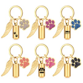 Custom Pet Memorial Keychain for Ashes,Cremation Jewelry with Paw Print,Keepsake Urn Pendant for Dog Cat,loss of dog cat gift,Memorial Jewelry for Ashes