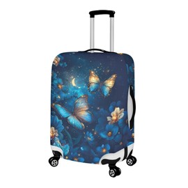 Cozeyat Blue Butterfly Travelling Luggage Cover Washable Suitcase Protector Anti-Scratch Suitcase Cover Luggage Suitcase Protective Cover Fits 18-32 Inch (M (22"-24" Cover)