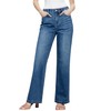 Sidefeel Women's Wide Leg Jeans High Waisted Stretchy Straight Leg