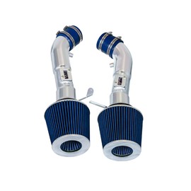 Cold Air Intake System with Heat Shield Kit + Filter Combo BLUE Compatible For 09-20 Nissan 370Z / Infiniti 08-13 G37 / 14-15 Q50 3.7L V6