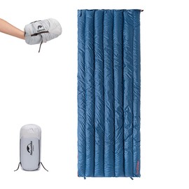 Naturehike Down Sleeping Bag, For Winter, 85% Down Content, 20.4 oz (570 g), 27.4 lbs (790 g), Lightweight, Comfortable Temperature 6 - 9 °C, Heat Retention, Full Expansion, Top and Bottom Connection,