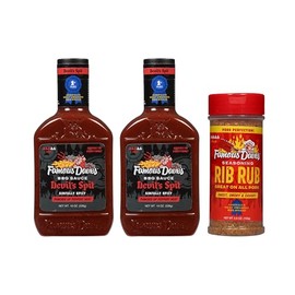 Famous Dave's - 2 pck Devil's Spit Sauce & 1 pck Rib Rub Seasoning, 43.5 oz