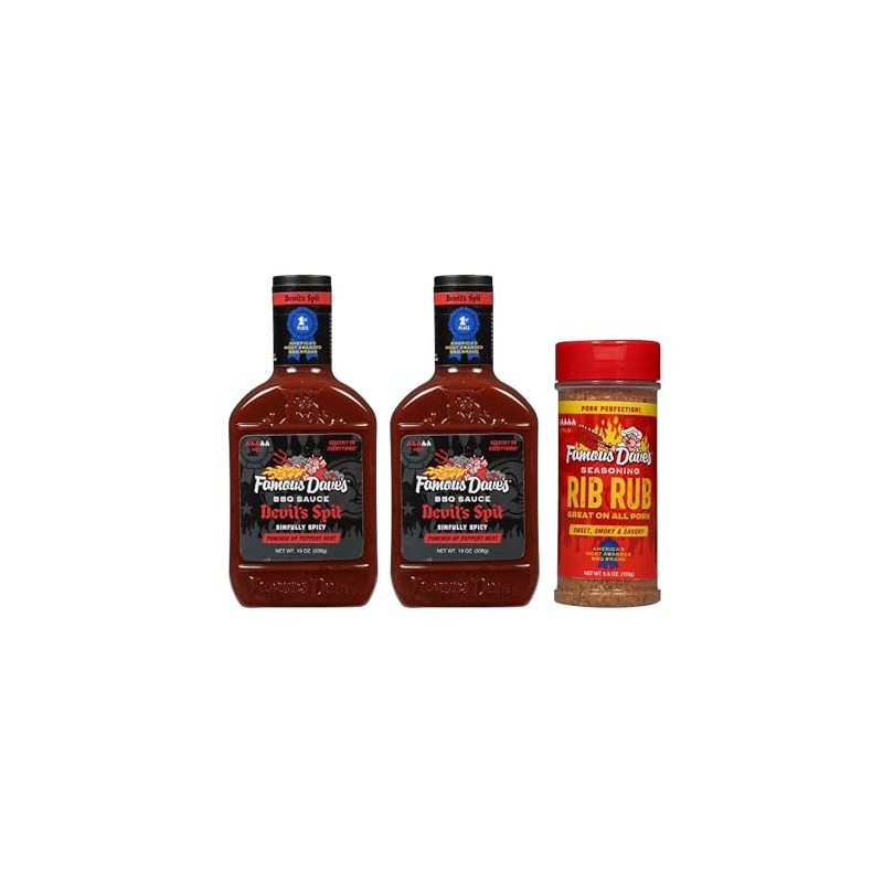 Famous Dave's - 2 pck Devil's Spit Sauce & 1