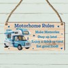 "Motorhome Rules" Sign - Fun and Playful Plaque for RV