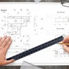 Engineer Scale Ruler, Imperial Measurements 12'', Laser-Etched Aluminum Architect Triangular