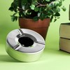 com-four® 3x Ashtray made of stainless steel - Wind ashtray
