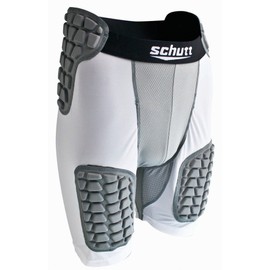 Schutt PROTECH All in One Fußball Girdle, Weiß/Grau, XXL