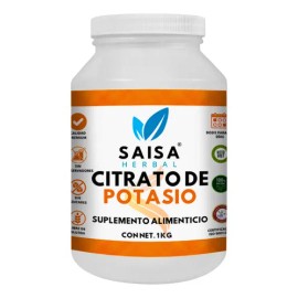 Citrato De Potasio Puro Con 1 kg en polvo  Suplemento Alimenticio  Alta Biodisponibilidad  Sin Sabor Saisa Herbal  Ayuda A Prevenir Cálculos Renales, 