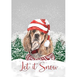 Cocker Spaniel Buff - Best of Breed - HHS Merry Christmas Garden Flag