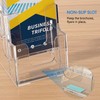 KTRIO Acrylic Brochure Holder 4 x 9 inches 2 Pack,