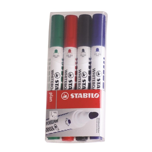 Stabilo Stabilo plan Pack of 4 Assorted Pens: Green, 1