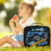 LOMBARDIDEN Kids Lunch Bag - Insulated Reusable Monster Car Trucks