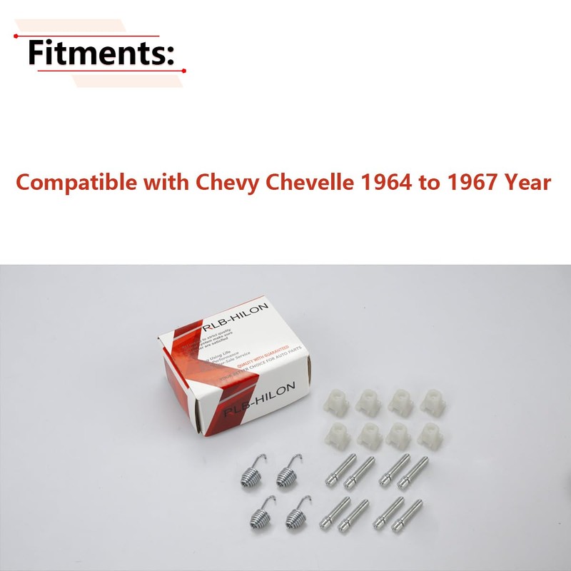RLB-HILON Headlight Adjuster Kit Screws Nuts Springs Compatible with Chevy