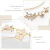Barode Flower Crown Headband Silver Pearl Bride Wedding Tiaras Leaf