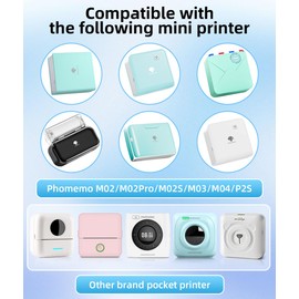 ASprink Coloured Thermal Paper 4 Rolls Compatible with T02 M02X M02L M02 M02 M02PRO M02S P2 P2S M04S Portable Thermal Printer, 57 mm x 3.5 m, White/Yellow/Pink/Blue Sticker Paper, 5 Year Shelf Life