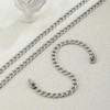 4mm/6mm Silver Chain for Men Stainless Steel Men's Necklaces Bracelet
