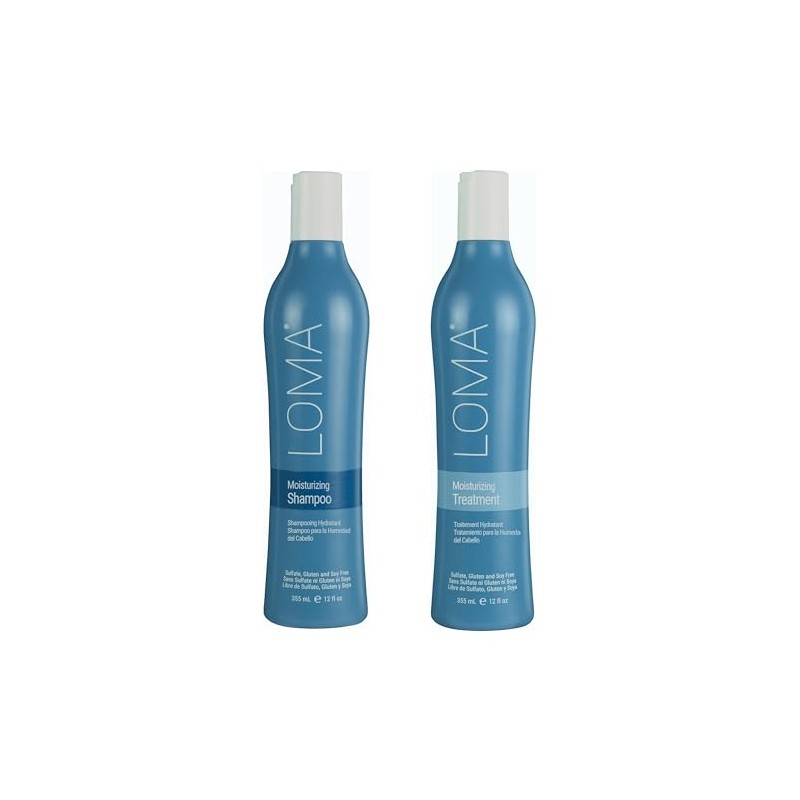 Loma Hair Care Moisturizing Shampoo Moisturizing Treatment Duo, 12 oz.