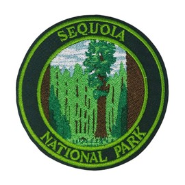 Sequoia National Park 3.5" Embroidered Premium Patch DIY Iron/Sew-on Decorative Vacation Souvenir Applique Mountain Moon Stars Bear Wolf Wander Explore Nature Hike Trail River Cap Jacket Hat Gear