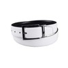Haggar Men's Reversible Belt Dress and Casual, White/Black, Small, white/black
