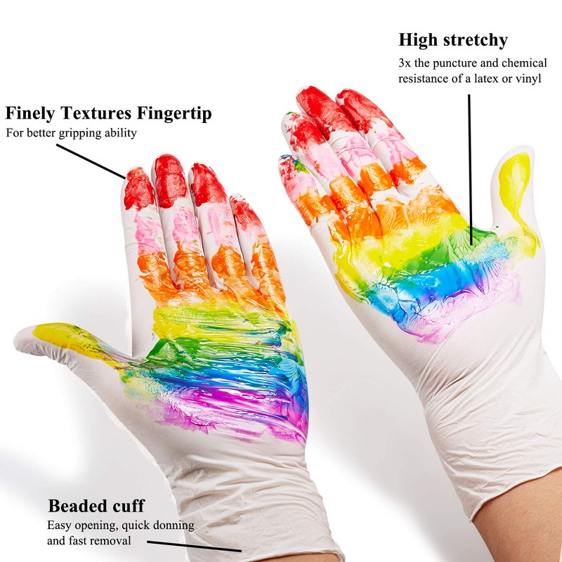 Kids Disposable Nitrile Gloves for 7-14 Years, Nitrile Gloves Kid