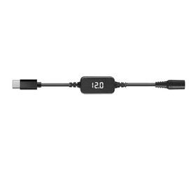 SOLUTEK USB-C to DC5521 12V Trigger Cable with Voltage Display | PD QC3.0 Trigger | 12V 1A 2A 3A for Led Strip Lights, Cameras, Routers, and More. PD 12V Cable (Female Barrel)