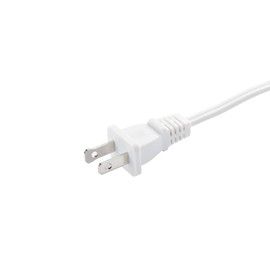 6FT Polarized US 2-Prong Male-Female Extension Power Cord, White 2 Outlet Extension Cable Cord US AC 2-Prong Male/Female Power cable10A/125V, Nema 1-15P to 1-15R Cable Polarity