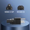 JSADZKJ IEC320 C5 to NEMA 5-15P Connector Socket Plug NEMA