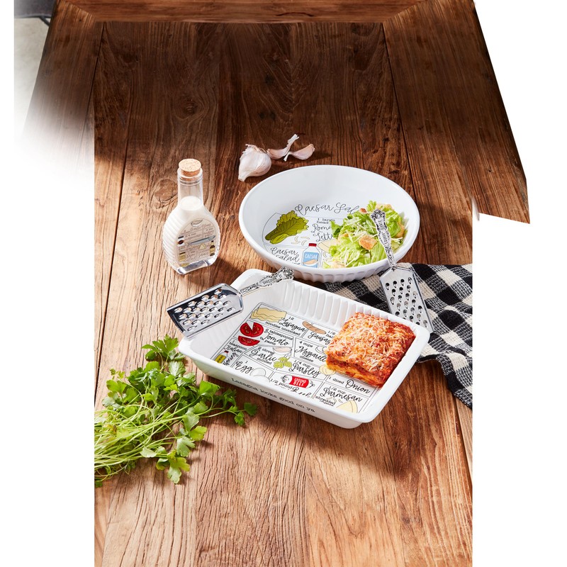 Mud Pie Lasagna Recipe, baker 8/2" x 12" | grater