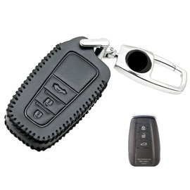 Toyota Smart Key Case, Key Cover, Leather, F, Specially Designed for Toyota, Keychain, Toyota, Sienta, Yaris Mark X, Yellow Label MARK X, Yellow Label, Mirai, MIRAI Smart Key Case, Black