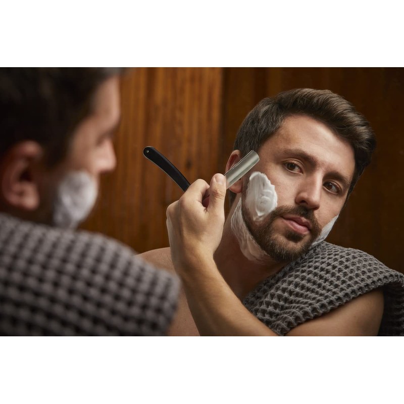 Union Razors SS5 Black Three Piece Straight Shave Kit with