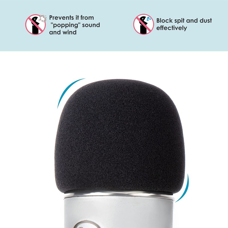 Foam Windscreen for Blue Yeti, Yeti Pro, MXL, Audio Technica