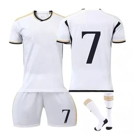 Soccer T-Shirt, 3-Piece Youth Soccer Sportswear Set, Amateur Gift T-Shirt (CA/US, Numeric, 24, Regular, White)