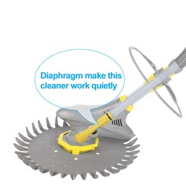 (2024 Upgrade) VINGLI Pool Vacuum Cleaner Automatic Sweeper Swimming Pool Creepy Vacuum (Grey)