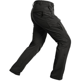 Wespornow Men's-Hiking-Pants Lightweight Water Resistant Quick Dry Outdoor Pants for Fishing Travel Camping (Black, 38W x 30L)