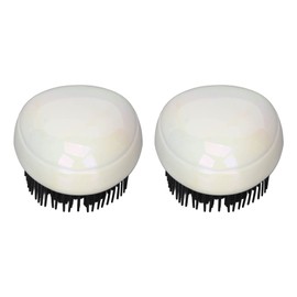 2 Cepillos para el Cuero Cabelludo, Masaje de Dientes Redondos Suaves, Peine Portátil con Forma de Huevo, Promueve la Circulación Sanguínea, Escenarios Aplicables, Material ABS,