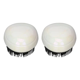 2 Cepillos para el Cuero Cabelludo, Masaje de Dientes Redondos Suaves, Peine Portátil con Forma de Huevo, Promueve la Circulación Sanguínea, Escenarios Aplicables, Material ABS,