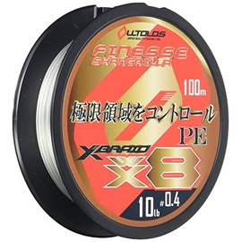 X-Braid PEWX8 Finesse Shangri-La 100m 0.4 No. 10lb White 53.1 inches (135 cm) Heavy Green Mark