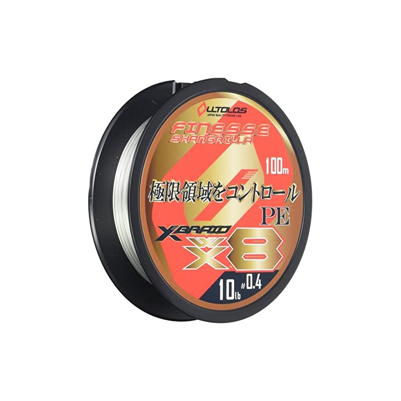 X-Braid PEWX8 Finesse Shangri-La 100m 0.4 No. 10lb White 53.1