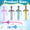 6 Pack Inflatable Pixel Weapons Set,6 Styles Inflatable Sword PVC