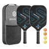 Pickleball Paddles Set of 2 USAPA Approved T700 Raw Carbon