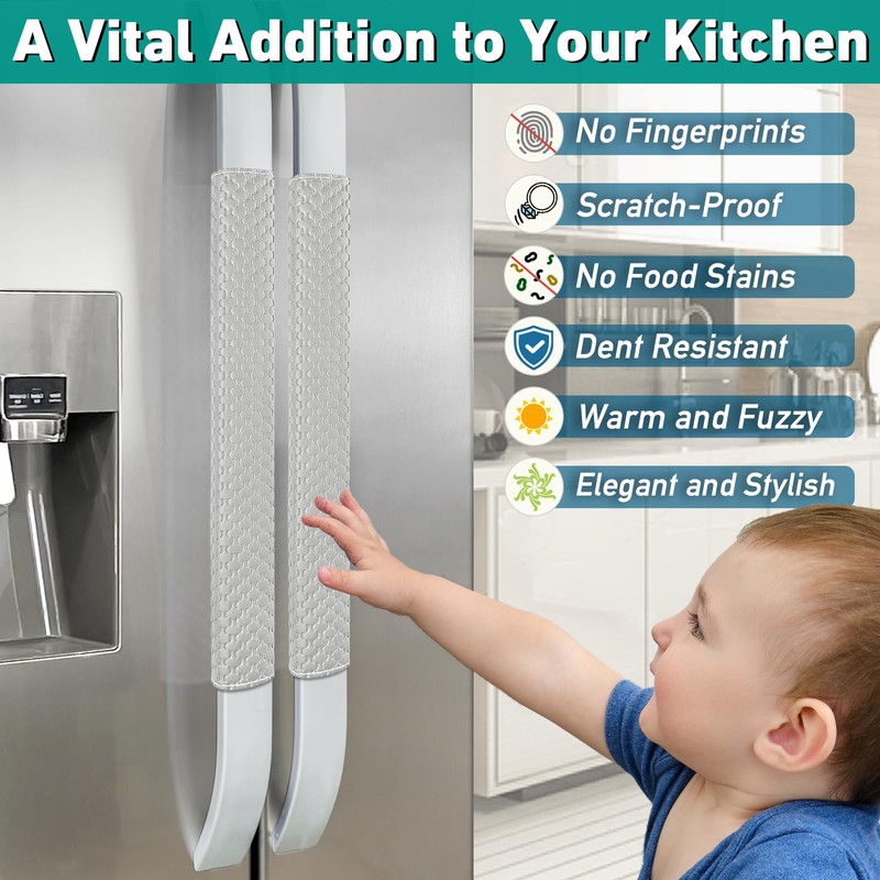 Refrigerator Door Handle Covers, 4 PCS, Performance Appliance Handle Covers,