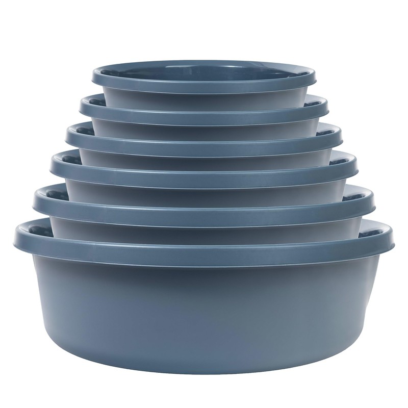 KADAX Matte Plastic Washing Bowl, Plastic Bowl, Round Washing Bowl,
